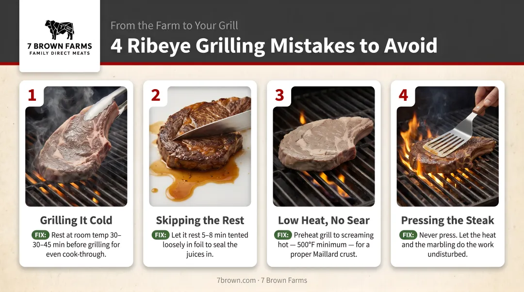 Four common ribeye grilling mistakes to avoid with fix tips