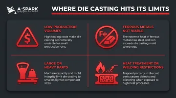 Die casting limitations quick reference four key constraints comparison summary