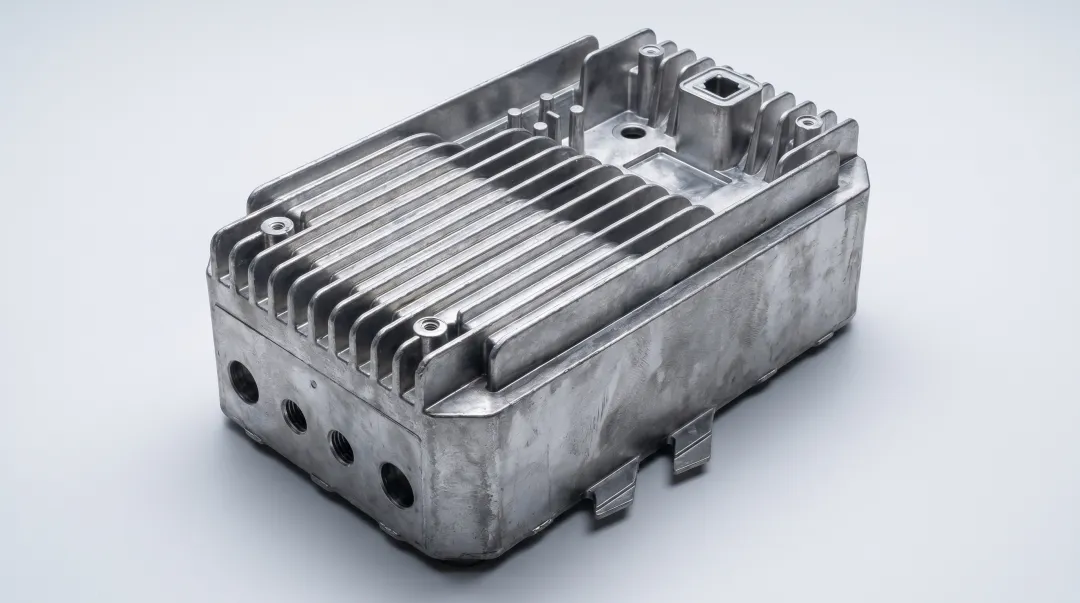 Die cast aluminum heat sink and electronic enclosure components for industrial applications