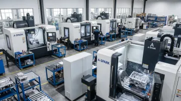 A-SPARK 5-axis CNC milling machines machining aluminum die cast components