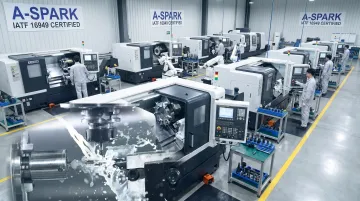 A-SPARK CNC turning machines on production floor at Bac Ninh facility