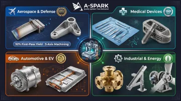 Precision CNC milling industry applications overview across aerospace medical automotive and industrial sectors