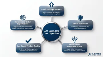 Five core objectives of IATF 16949 2016 quality management standard