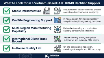 Five-point checklist for evaluating IATF certified Vietnam metal parts supplier