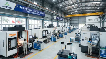 A-SPARK Vietnam manufacturing facility CNC milling machines and mold fabrication floor