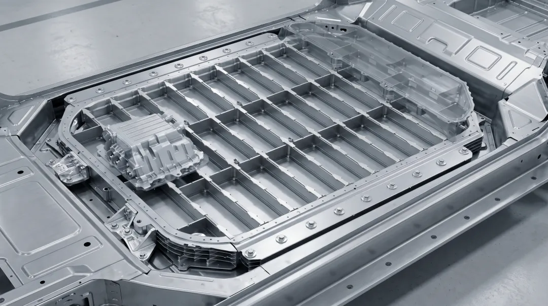 Electric vehicle aluminum stamped body panels and battery enclosure structural components