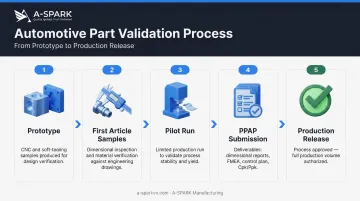 5-step automotive PPAP validation process from prototype to production release