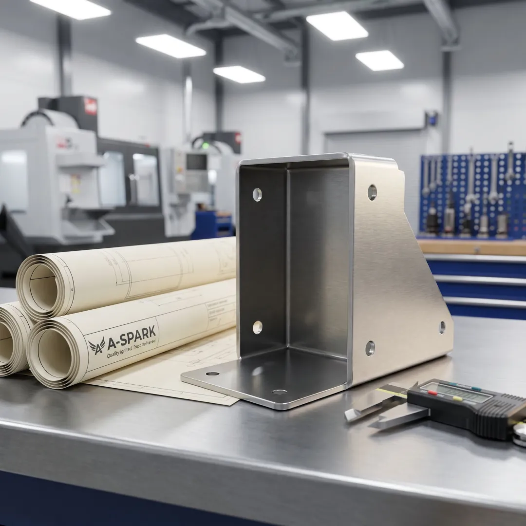 Engineered metal bracket with precision features