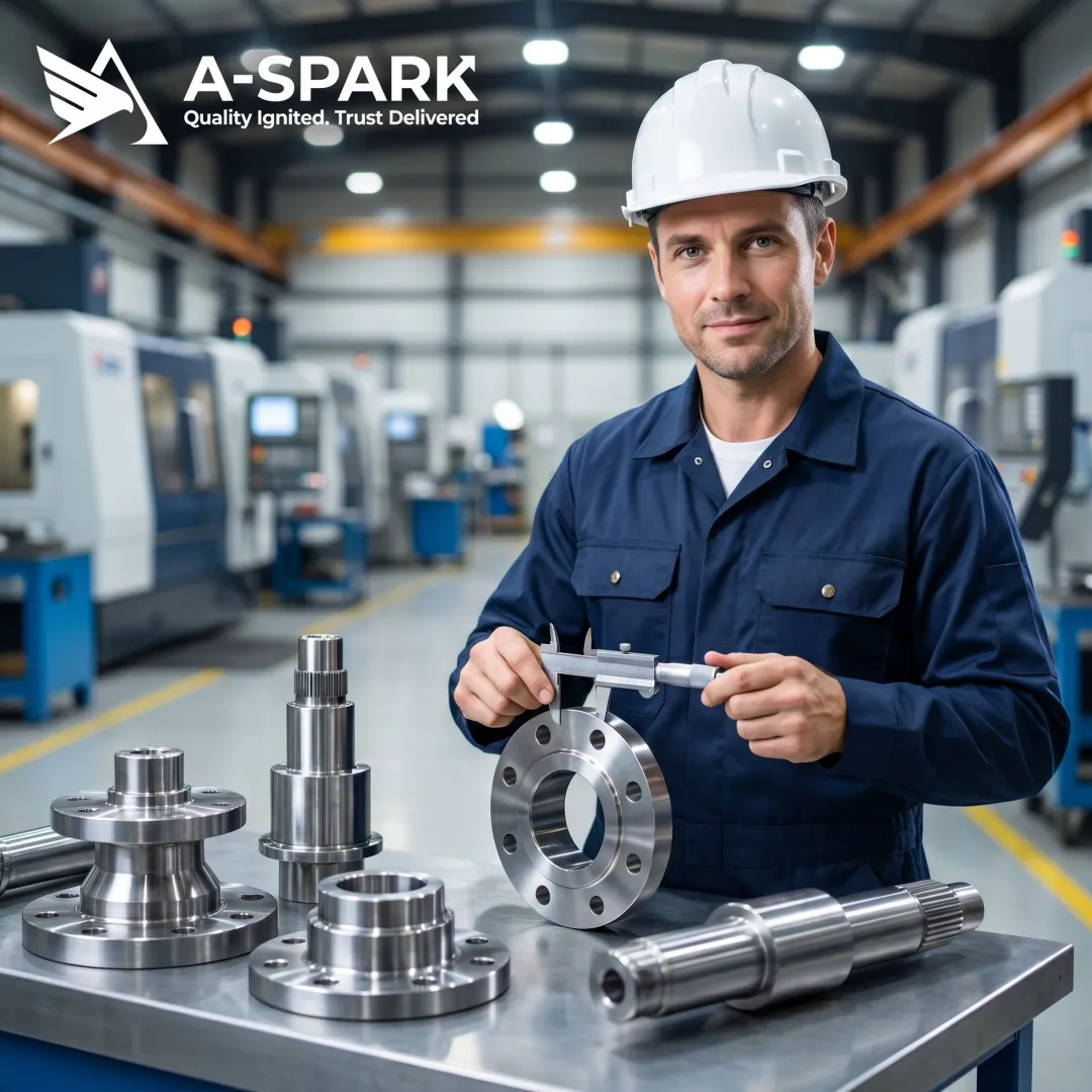 Forged alloy steel parts inspection