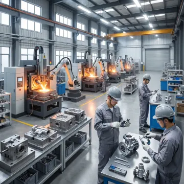 Industrial valve die casting production line