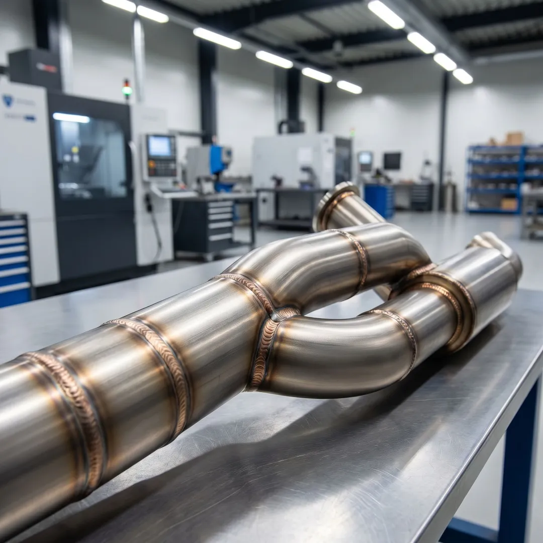 Fabricated welded metal assembly in production