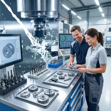 Precision CNC machining in a modern manufacturing facility