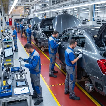 Automotive component assembly line