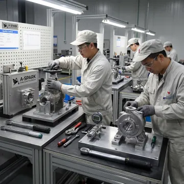 Technicians assembling OEM components