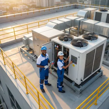 Commercial building HVAC system repair and maintenance