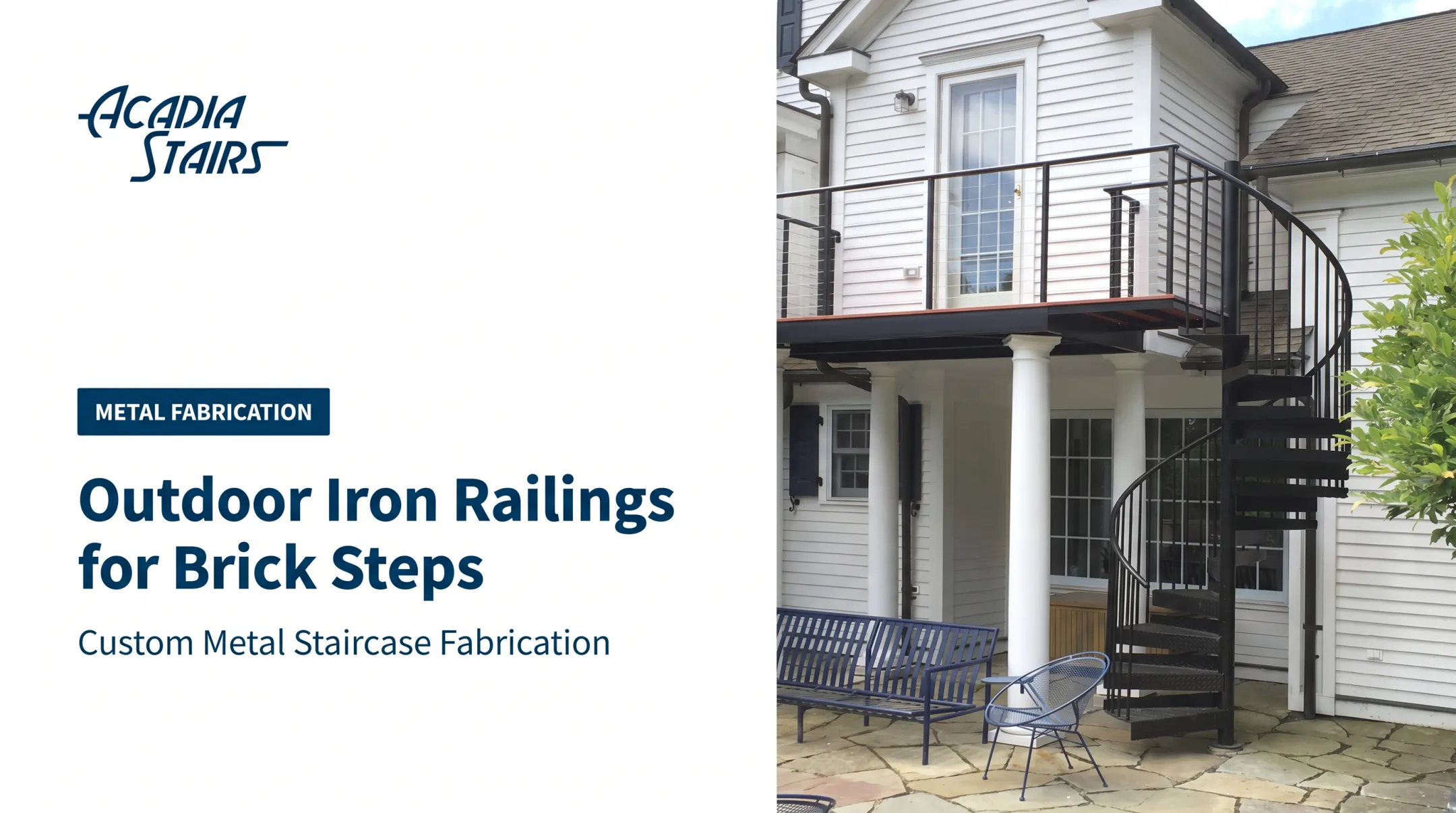 Outdoor Iron Railings for Brick Steps