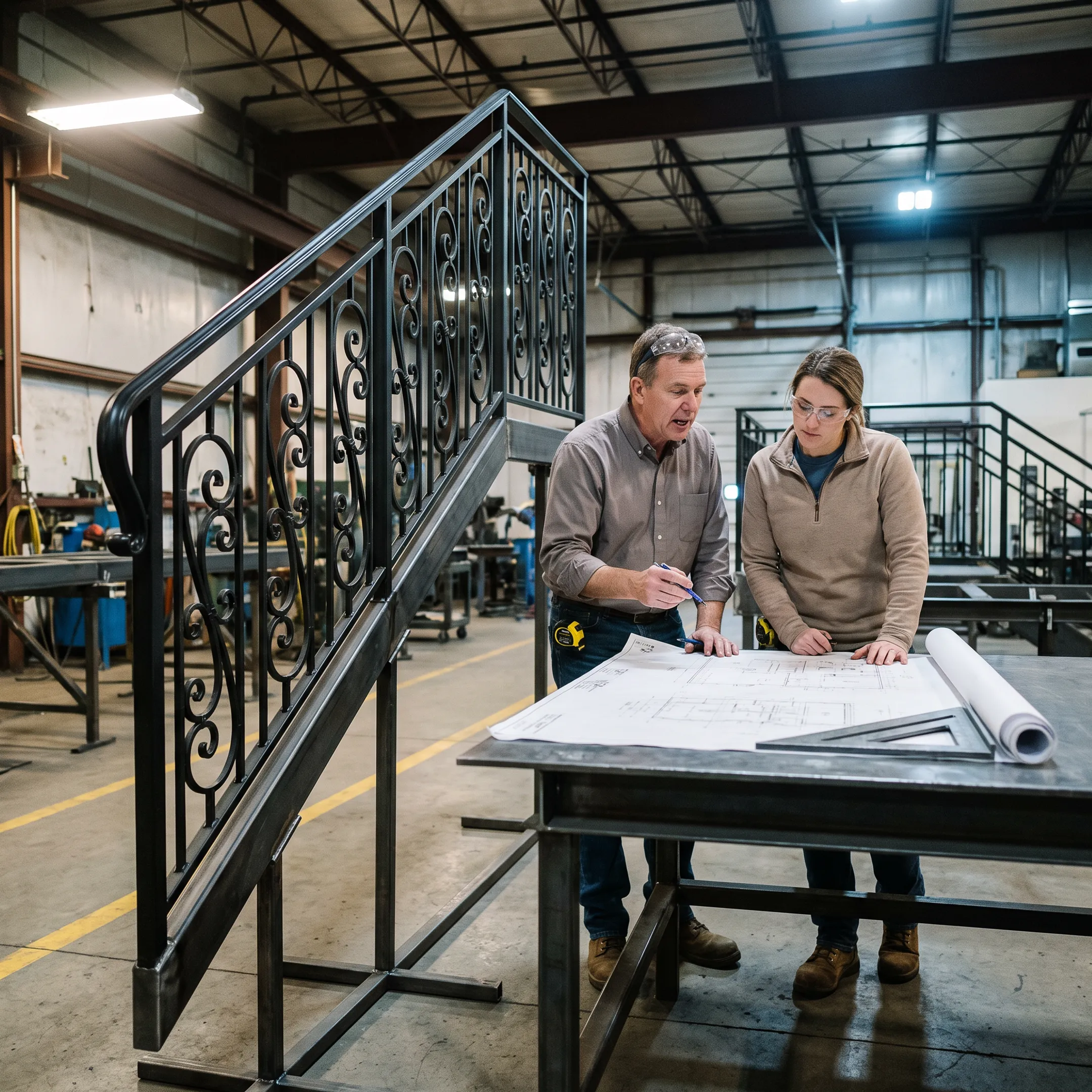 Architectural wrought iron railing project