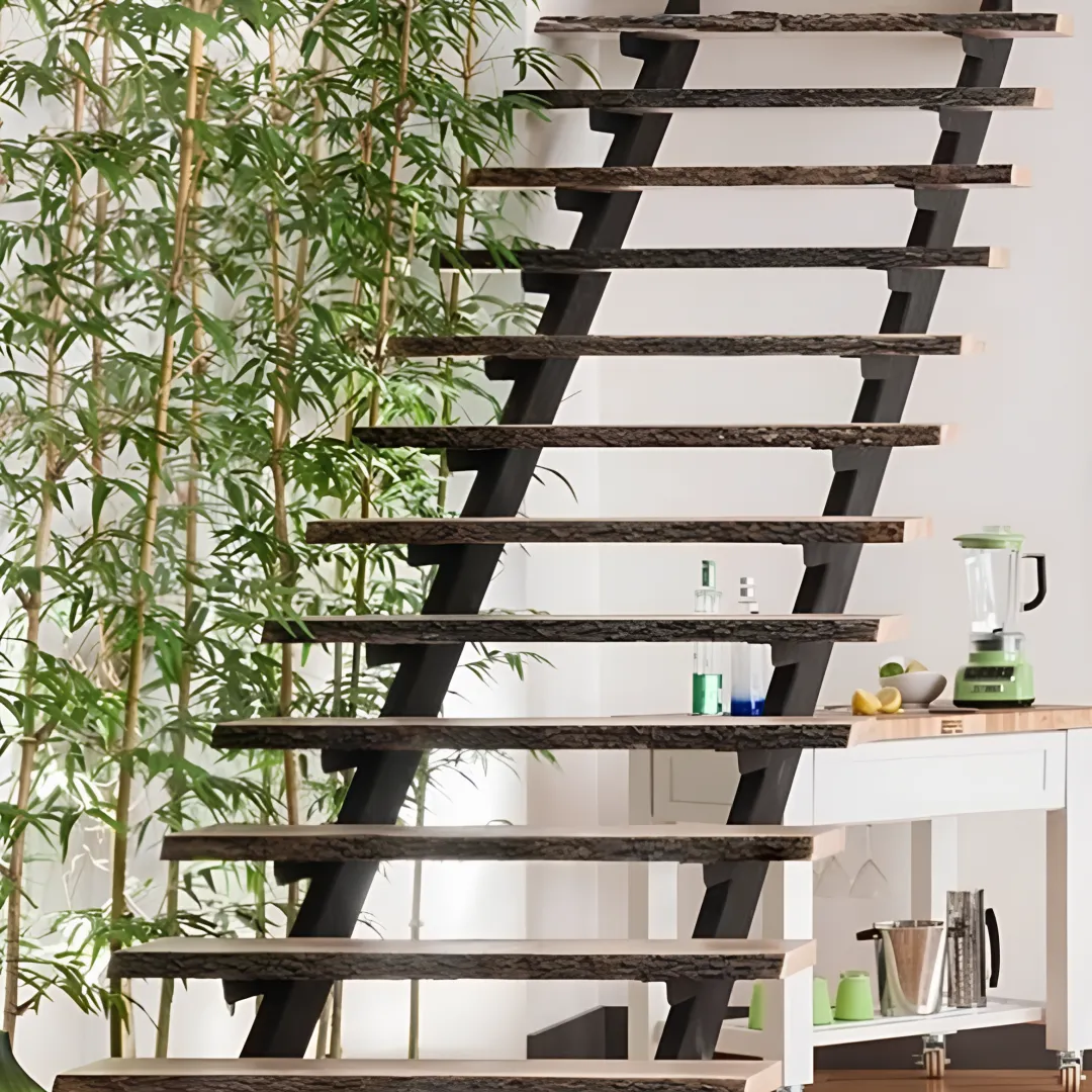 Double Stringer Straight Stairs