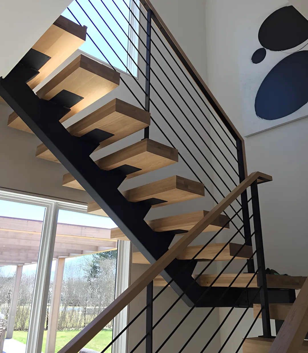 Single Stringer Curved Stairs