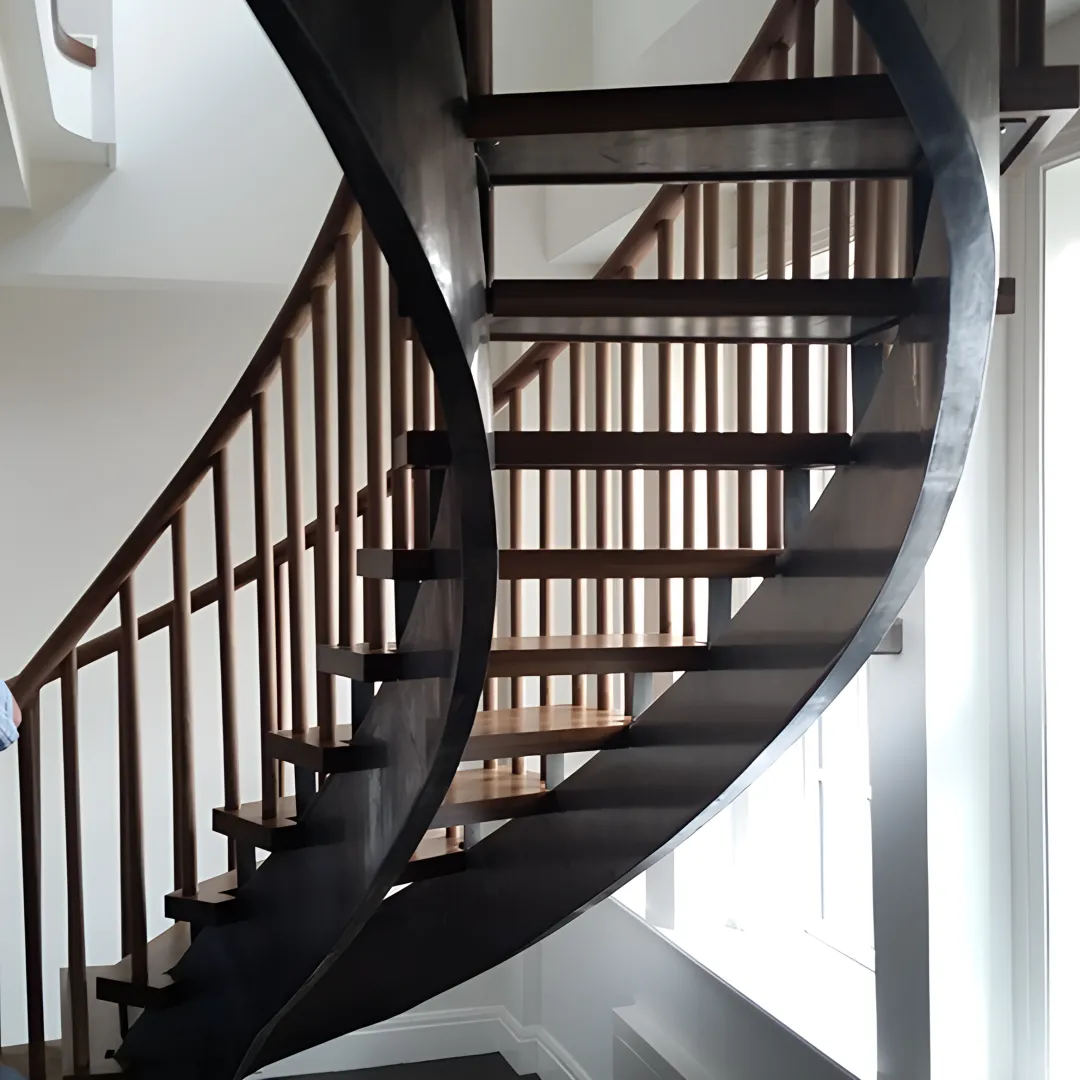 Double Stringer Curved Stairs