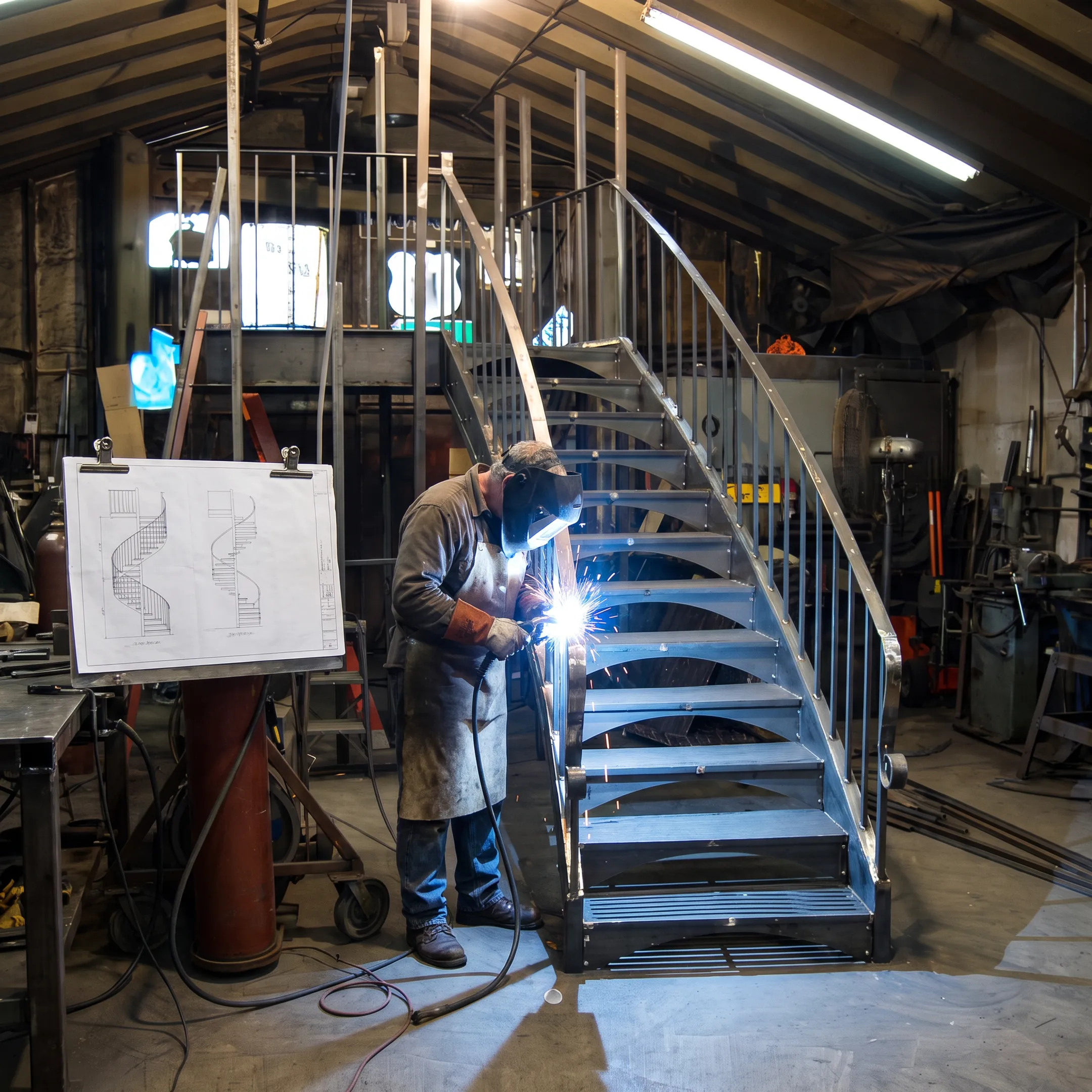 Fabrication process of custom wrought iron railings