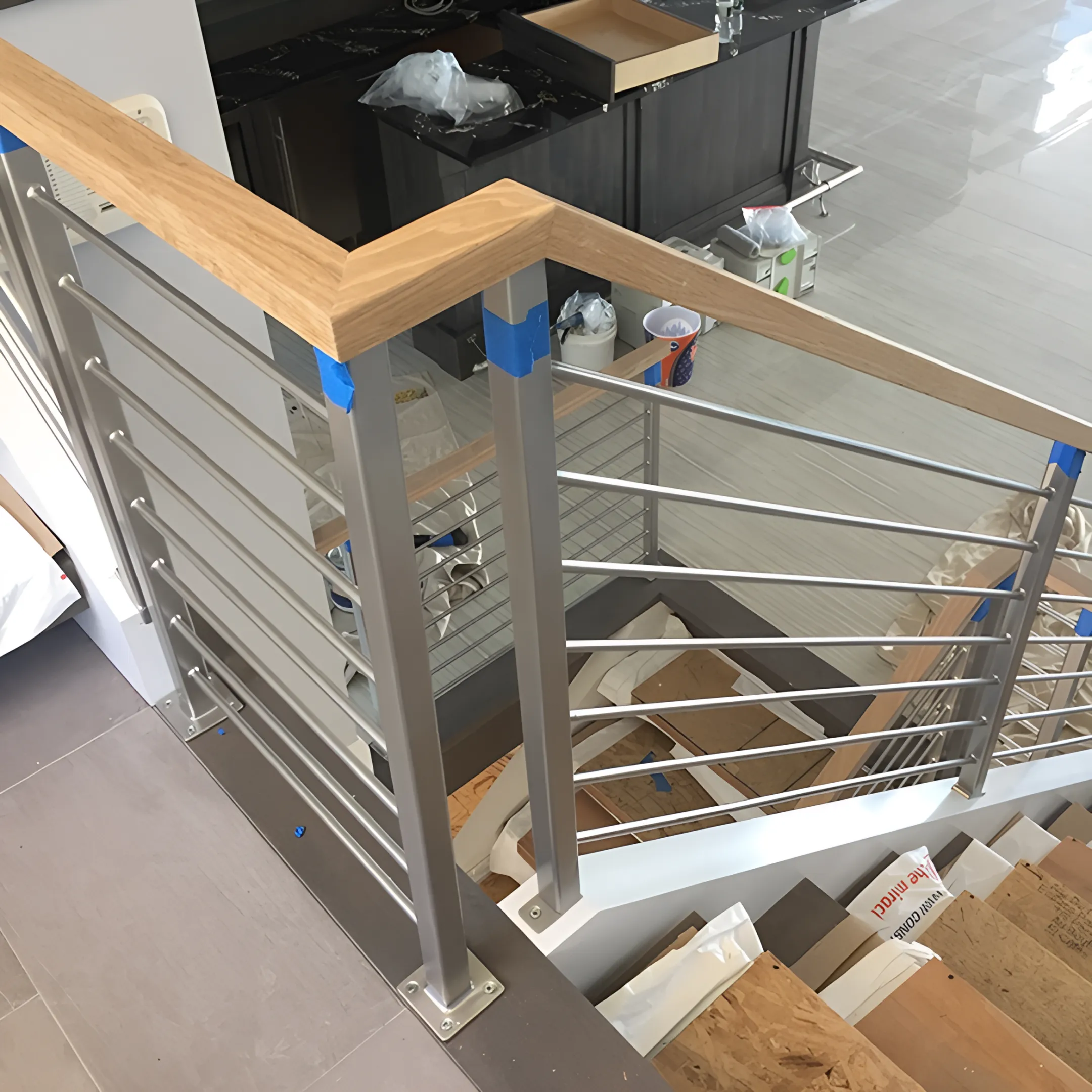 Residential staircase handrail