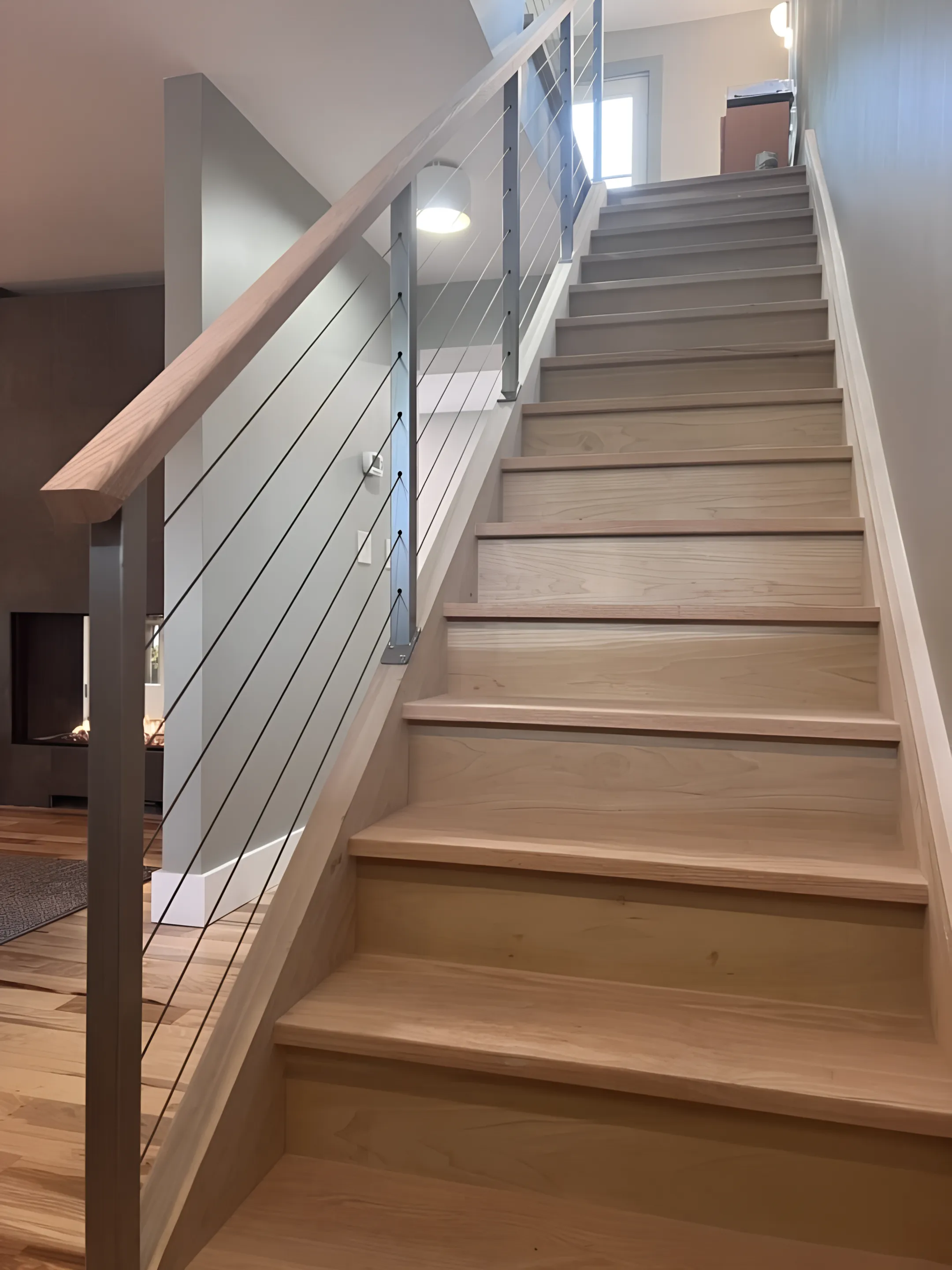 Commercial wrought iron stair railing