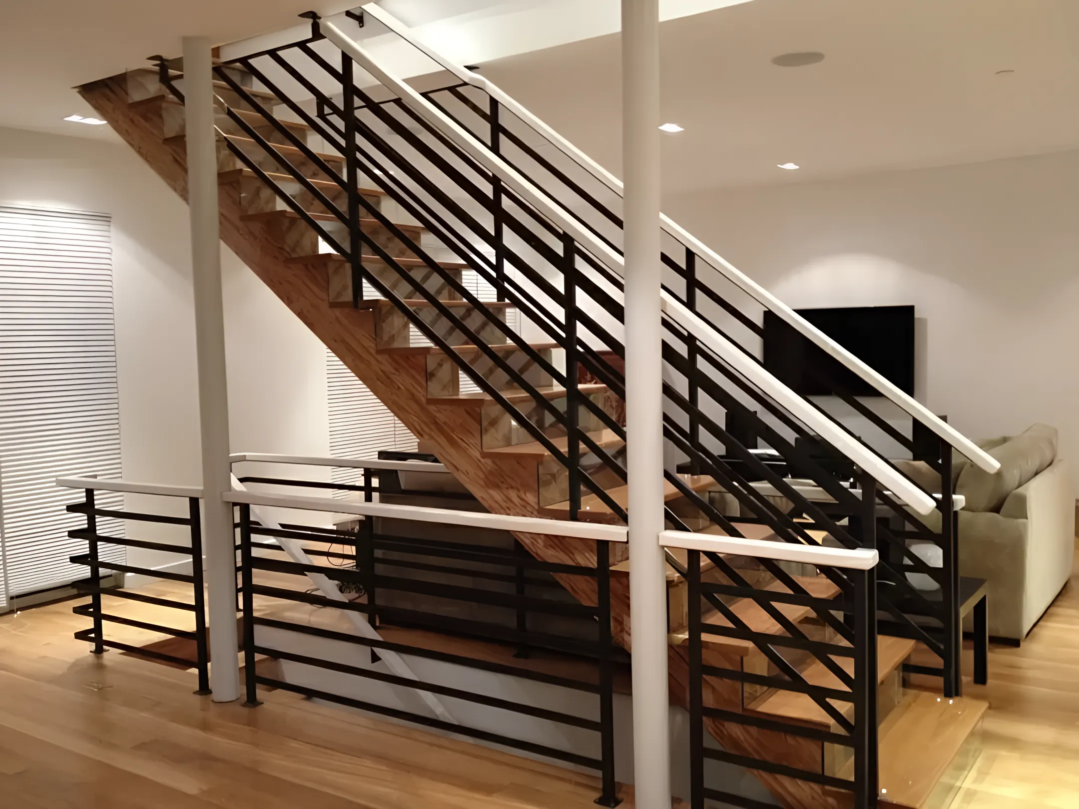 Residential Craftsman staircase railing