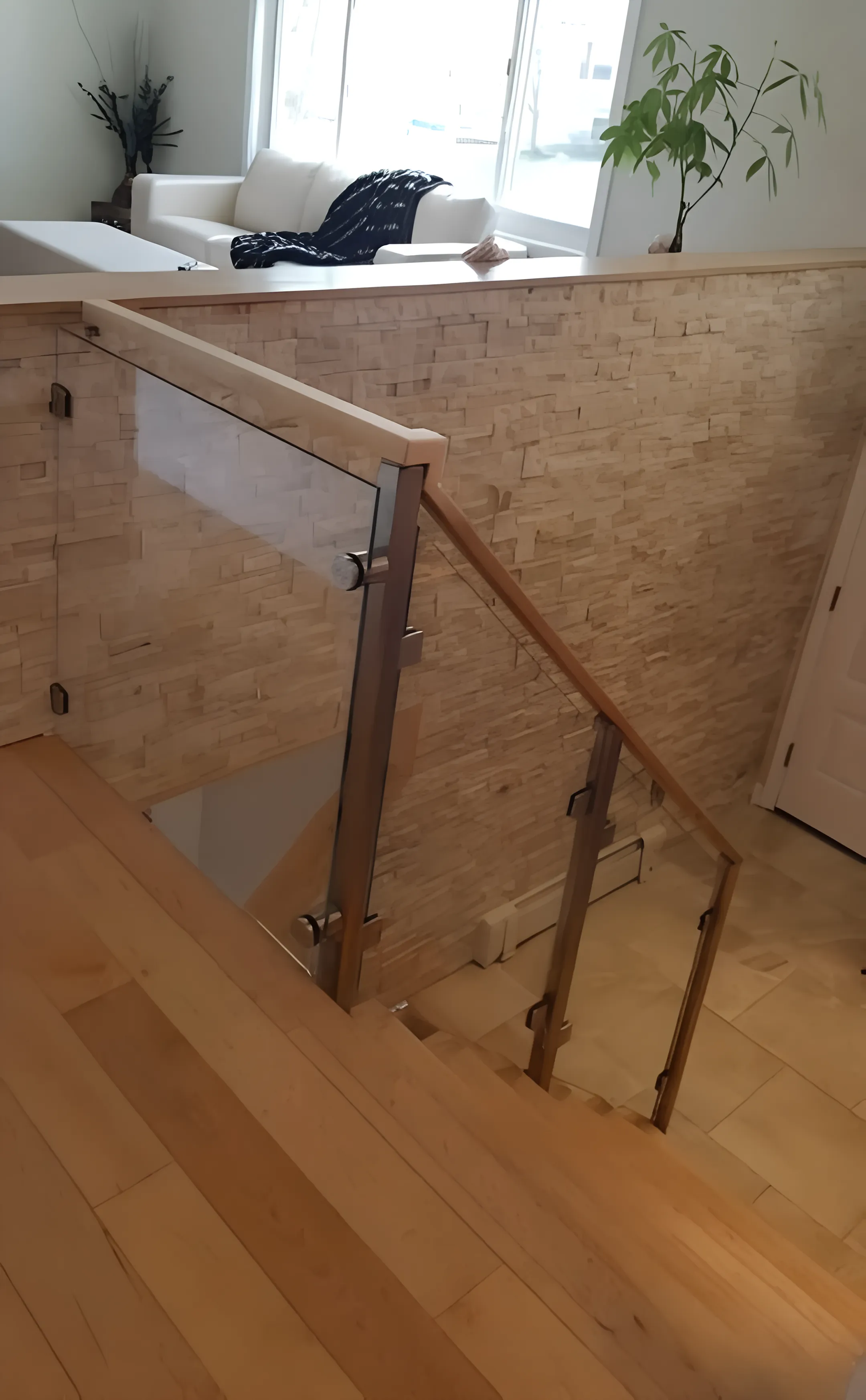 Commercial glass railing