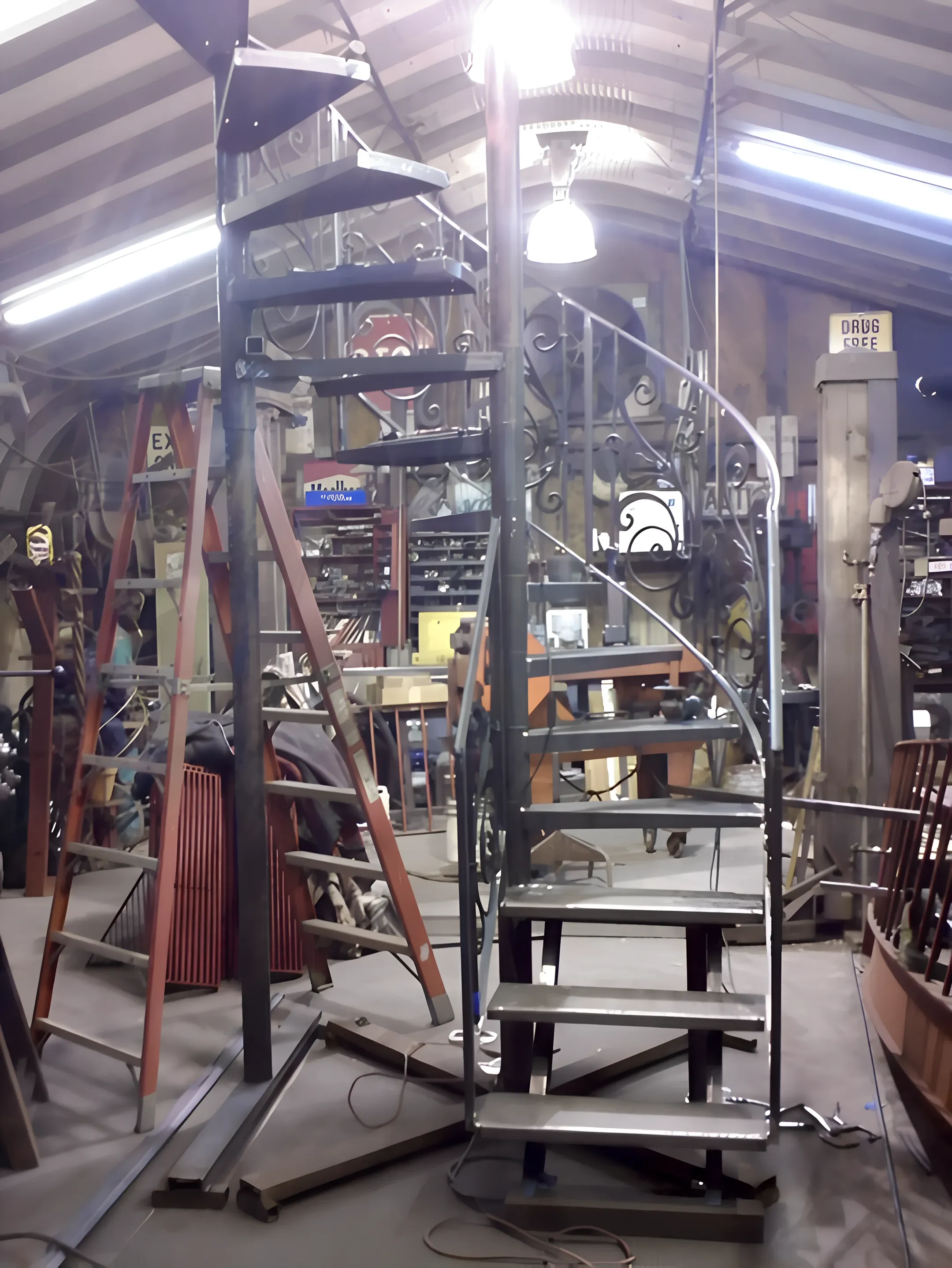 Commercial wrought iron railing