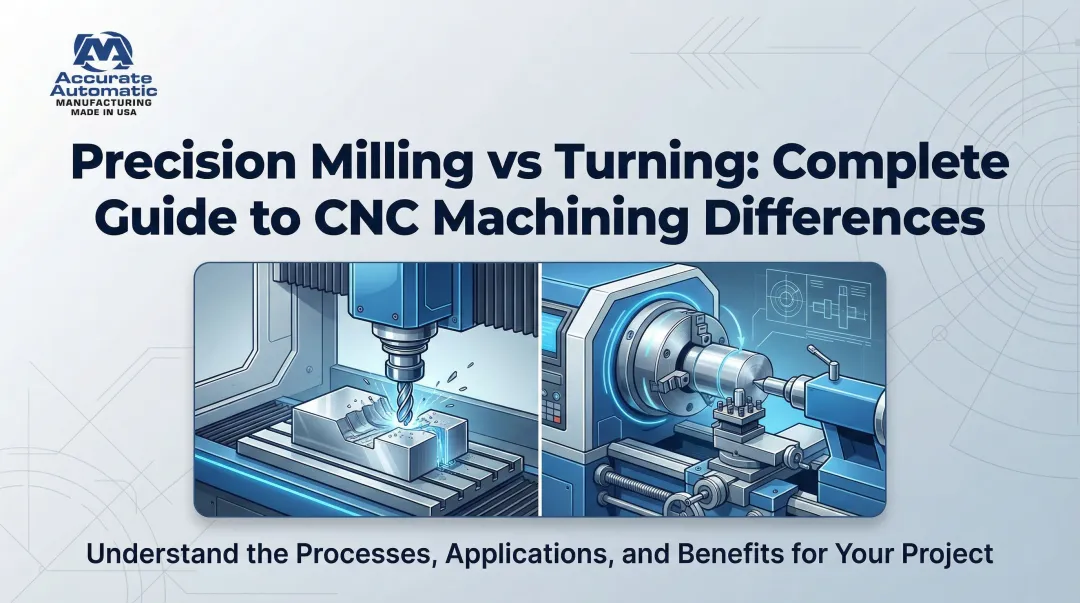 Cover image for Precision Milling vs Turning: Complete Guide to CNC Machining Differences