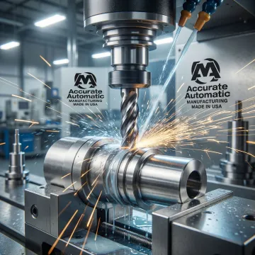 Precision CNC machining of a titanium component in a professional machine shop