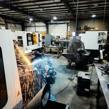 Precision CNC machining operation at Accurate Automatic MFG in Indianapolis