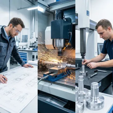 Step-by-step CNC metal fabrication process from design review to finished machined parts