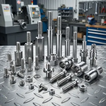 Precision screw machine parts and CNC machined components on a manufacturing floor