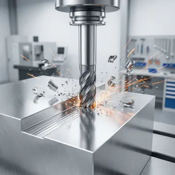 Professional aluminum CNC machining operation producing precision metal components