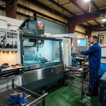 Precision CNC machining operations at Accurate Automatic MFG facility across the USA