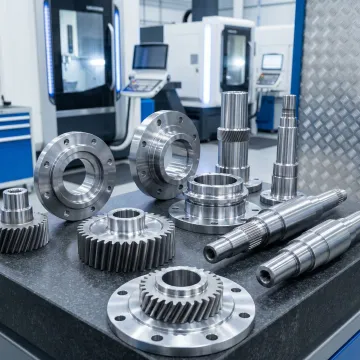 Precision machined metal parts produced by a CNC machine shop