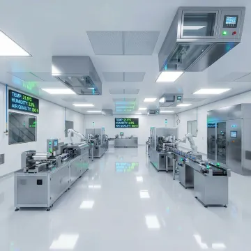 Battery manufacturing cleanroom with specialized dry room environmental controls