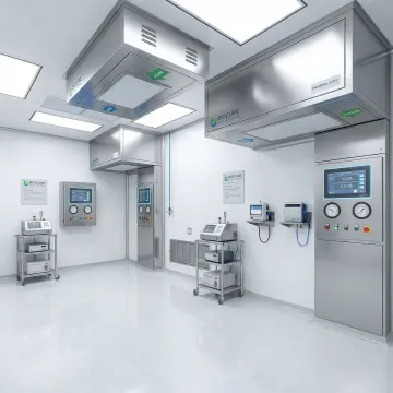 Advanced biotech dry room facility with controlled environment systems