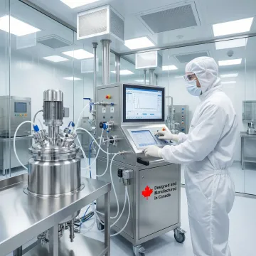 Cleanroom validation technician conducting airflow testing in pharmaceutical manufacturing facility