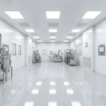 Modern cleanroom facility with controlled environment and compliance standards