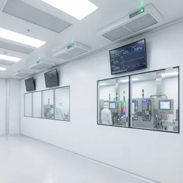 Modern GMP cleanroom facility with controlled environment systems