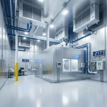 Large-scale modular cold storage facility with temperature-controlled environment