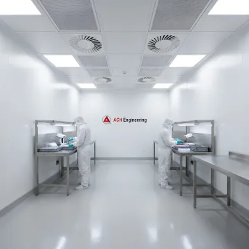 Medical device assembly cleanroom with precision manufacturing equipment