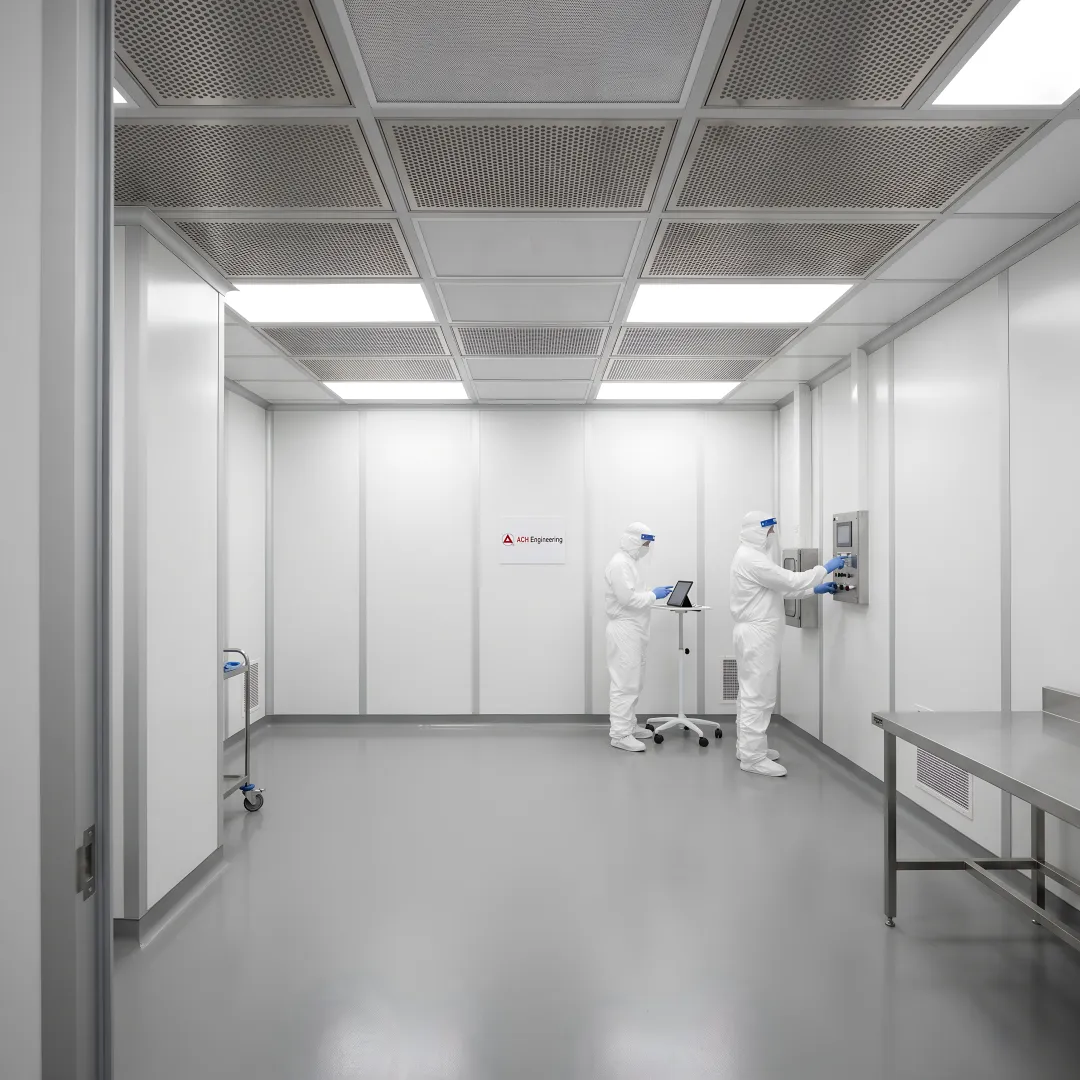 Modern Class 7 cleanroom manufacturing facility with controlled environment systems