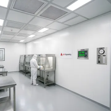 Class 7 cleanroom with manufacturing equipment and quality control systems