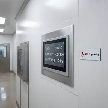 Pharmaceutical environmental control system monitoring dashboard with real-time data