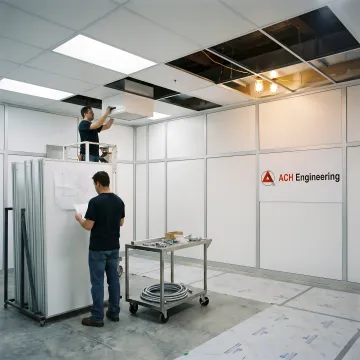 Medical cleanroom construction with modular panels and HEPA systems
