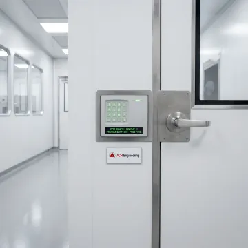 Modern cleanroom access point system with integrated controls